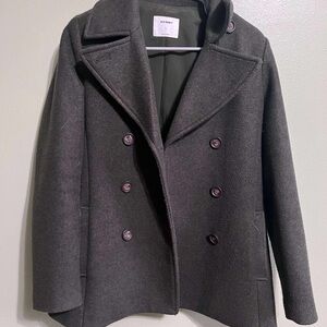 Old Navy Green Double-Breasted Pea Coat